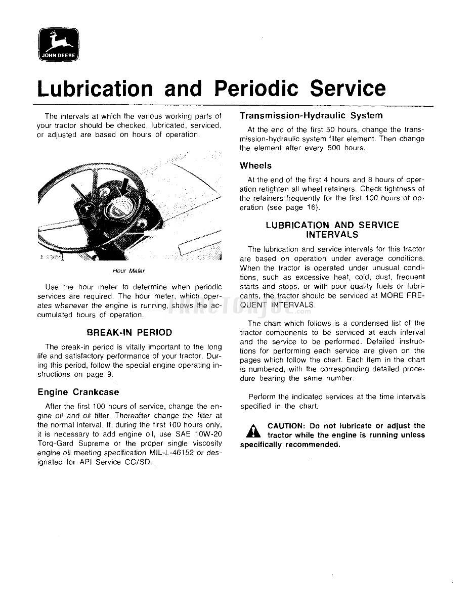 John Deere 2440 Tractor Parts Manual